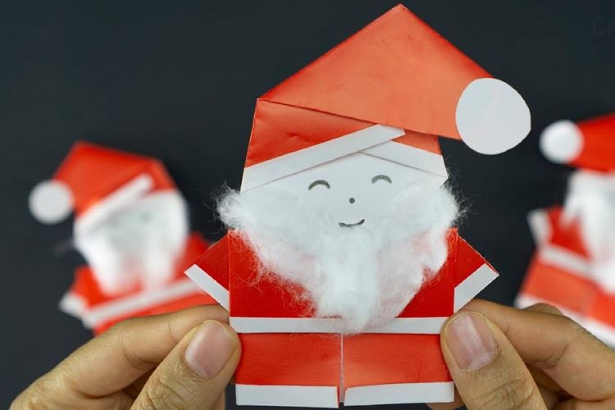Елочная игрушка Дед Мороз своими руками из рулона от туалетной бумаги: