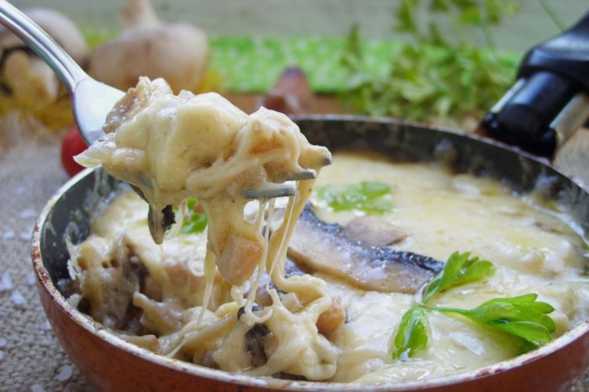 Жульен на сковороде с грибами и курицей и сливками рецепт с фото пошагово с фото