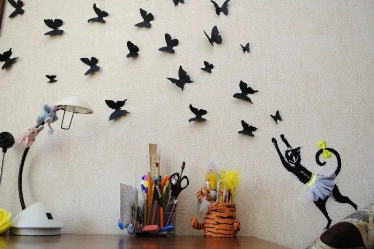 Бабочки из бумаги - Бабочки на стену своими руками