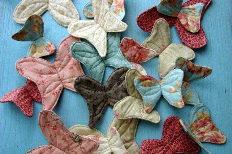 Бабочки из ткани - Бабочки на стену своими руками