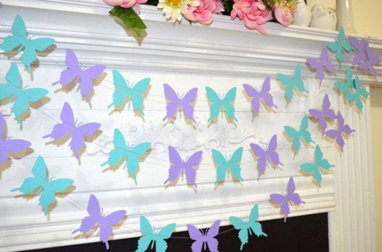 Завеса из бабочек на стену своими руками