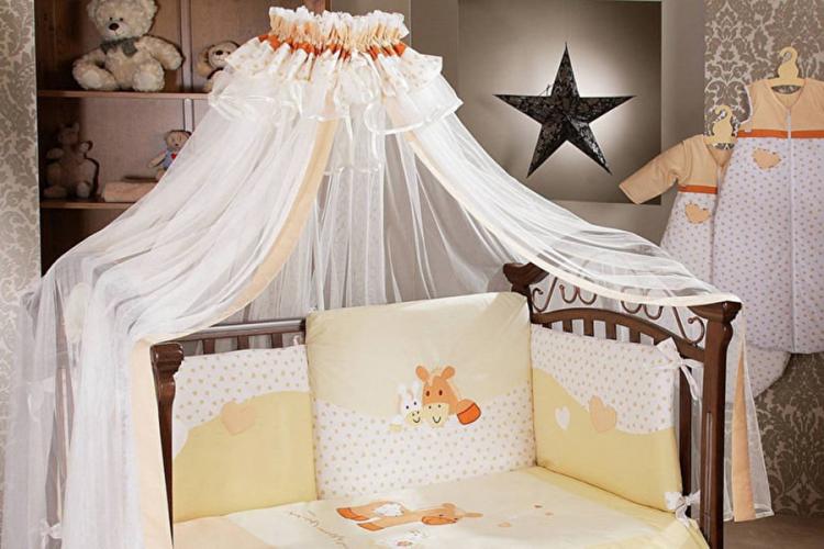 Балдахин на детскую кроватку - идеи дизайна фото