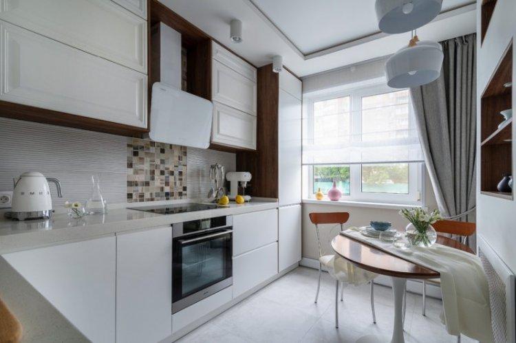 Современная белая кухня - дизайн интерьера фото