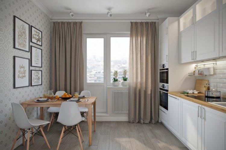 Белая кухня Икеа - дизайн интерьера фото