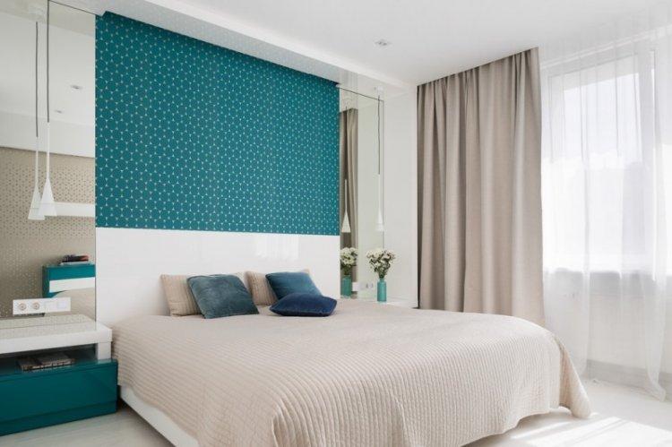Цветовые сочетания - Дизайн бирюзовой спальни