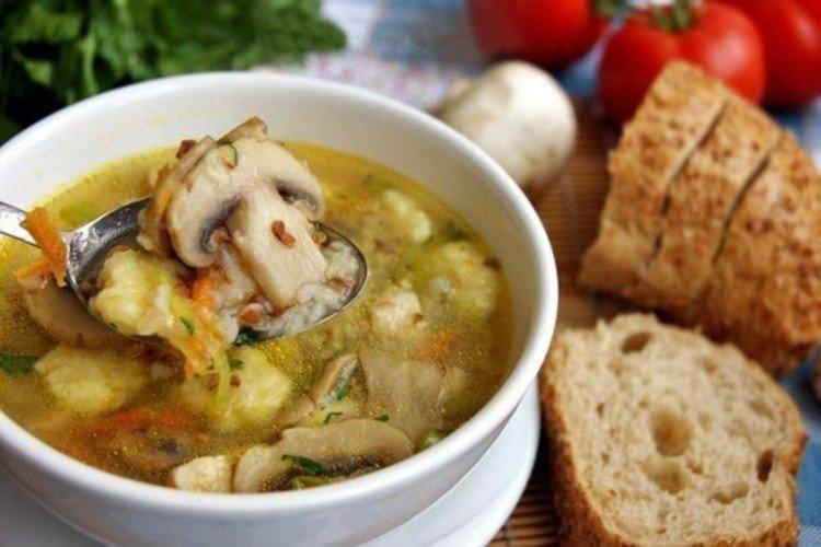 Гречневый суп с грибами - рецепты