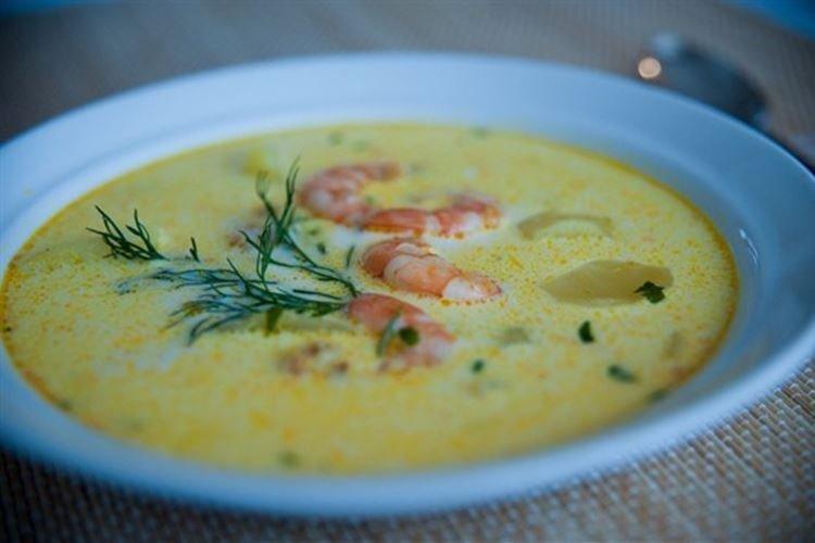Сырный суп с креветками - рецепты