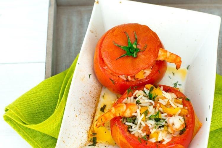 Фаршированные помидоры с креветками - рецепты