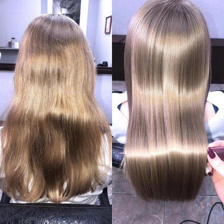 Ботокс для волос - фото до и после
