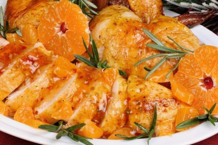 Курица с мандаринами - Что приготовить на новогодний стол рецепты