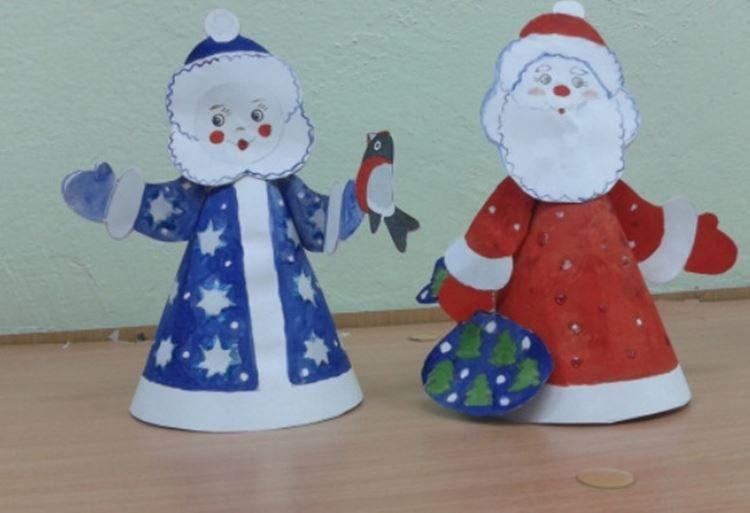 Дед Мороз своими руками. Новогодние поделки для детей из бумаги.