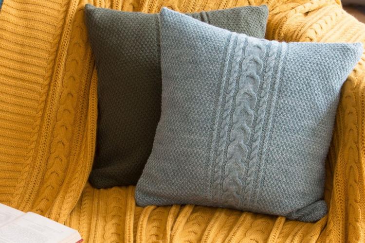 Вязаная подушка — Схемы и идеи декоративных подушек своими руками