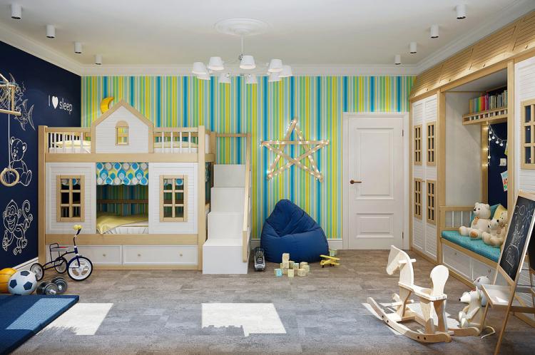 Детская комната 23 кв.м. - дизайн интерьера