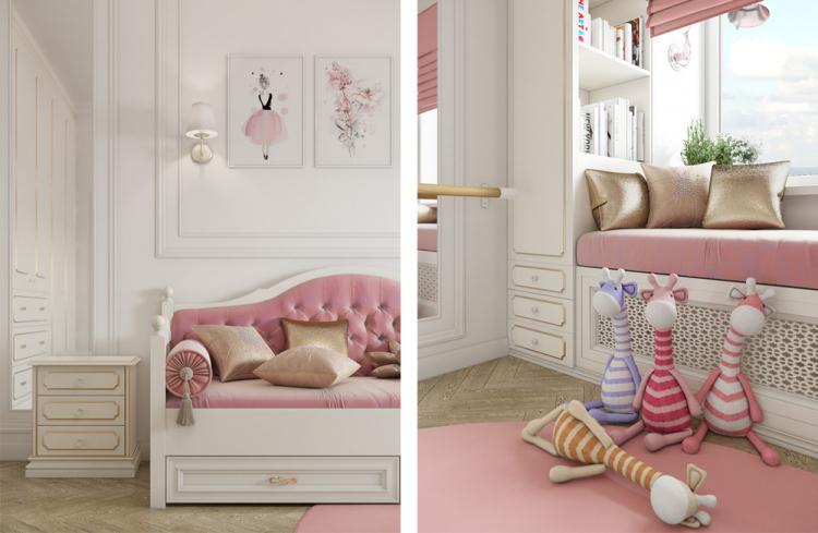 Детская комната для девочки - дизайн интерьера