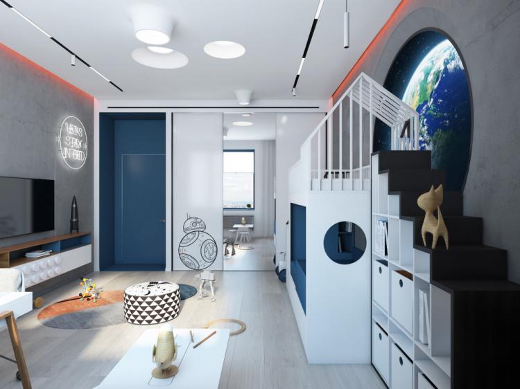 Детская комната «Гравитация» - дизайн интерьера
