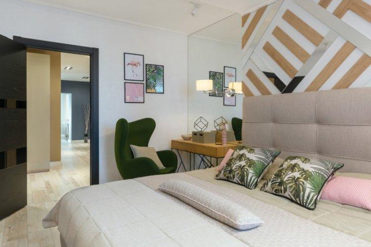 Спальня в стиле контемпорари - дизайн интерьера фото