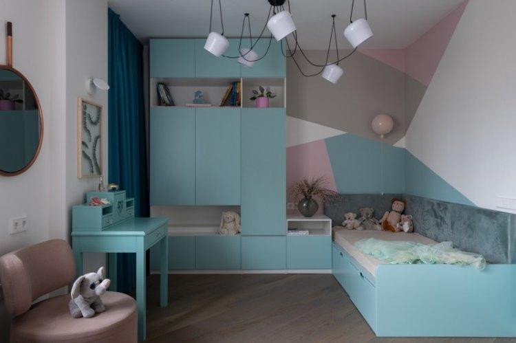 Детская комната в стиле контемпорари - дизайн интерьера фото