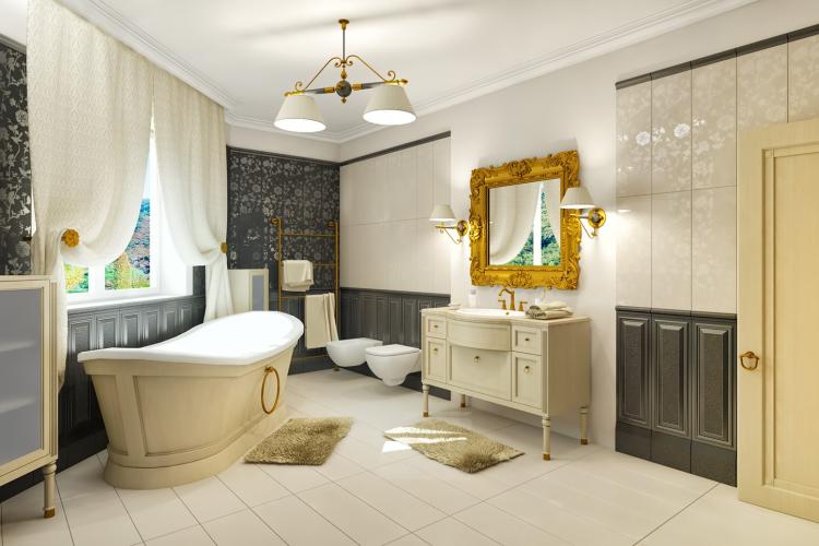 Ванная комната в классическом стиле - Дизайн интерьера
