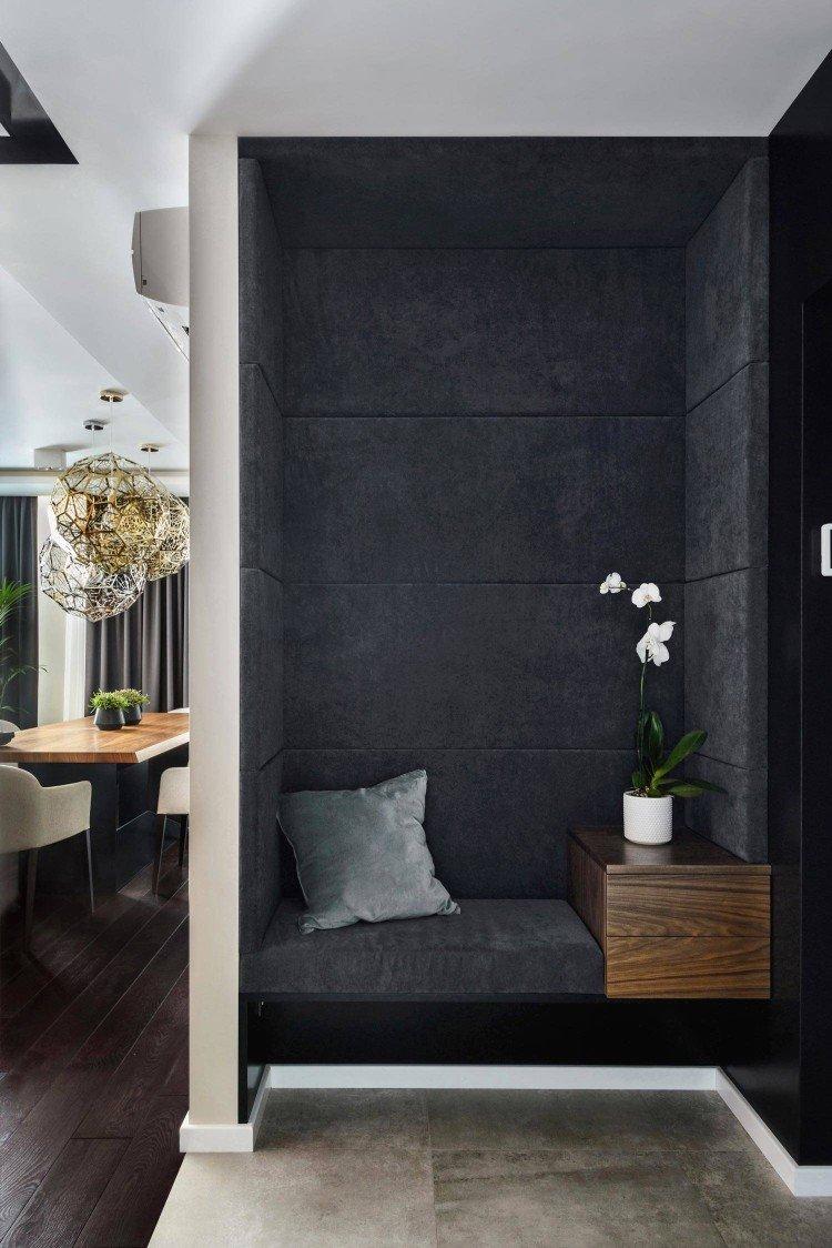 Черный коридор в квартире - Дизайн интерьера