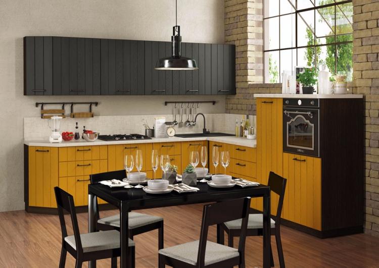 Контрастная кухня - Цветовые решения для кухни 2019