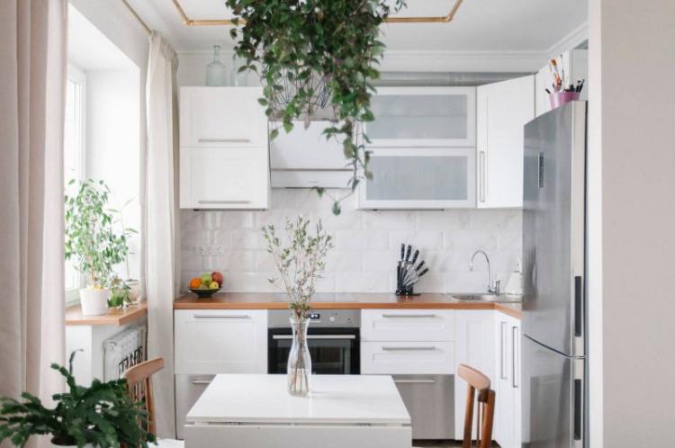 Белая кухня 8 кв.м. - Дизайн интерьера