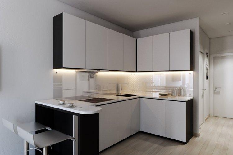 Угловая кухня в стиле минимализм - Дизайн интерьера