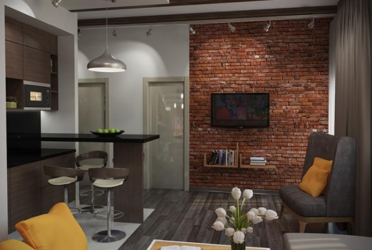 Дизайн квартиры в стиле лофт - фото реальных интерьеров