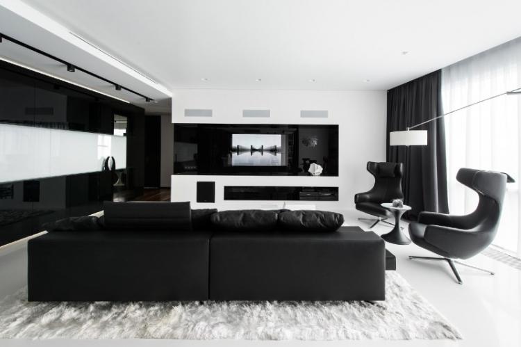 Черный цвет - Цветовая гамма для квартиры в стиле минимализм