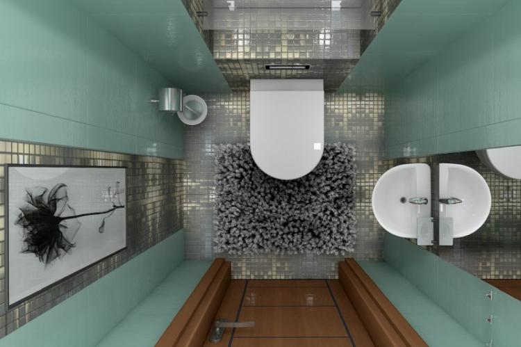 Функциональный декор - Дизайн маленького туалета