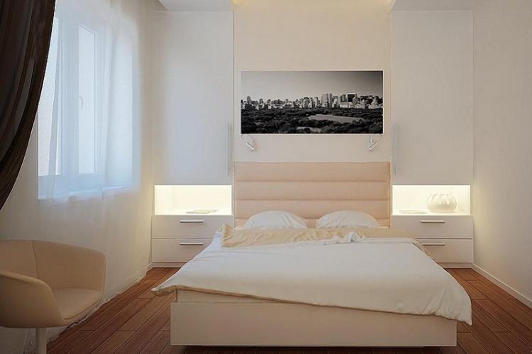 Предпочтение светлым тонам - Дизайн маленькой спальни