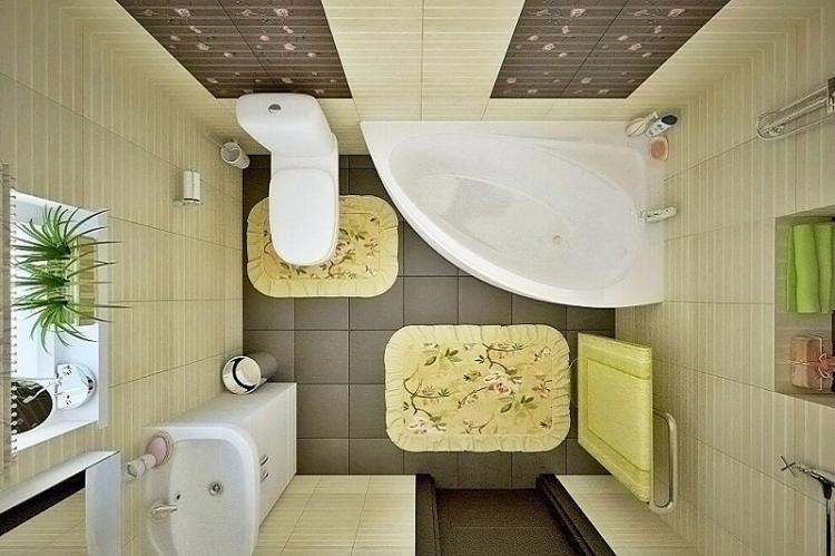 Задействуй углы - Дизайн маленькой ванной комнаты
