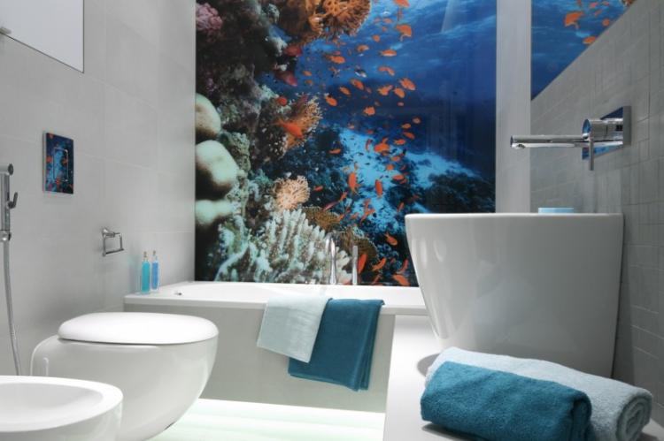 Материалы с 3D-эффектами - Дизайн маленькой ванной комнаты