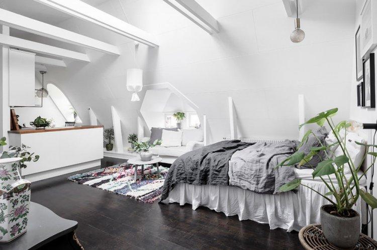 Дизайн мансарды 33 кв.м. в Стокгольме - Дизайн однокомнатной квартиры 33 кв.м.