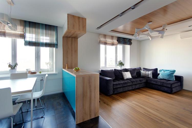 Минималистичный стиль - Дизайн однокомнатной квартиры 40 кв.м.