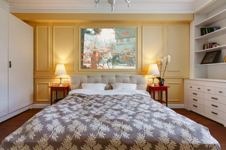 Отделка стен - Дизайн спальни в классическом стиле