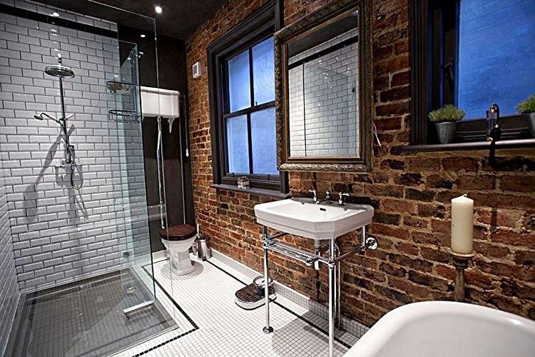 Дизайн ванной комнаты 2021 в стиле лофт