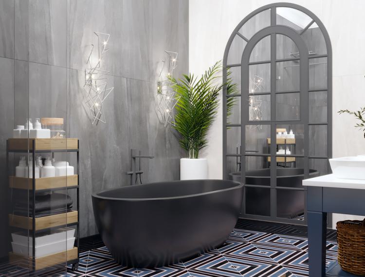 Дизайн ванной комнаты «Оттенки серого»