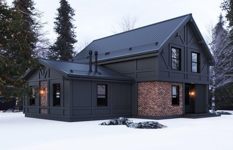 Дом в скандинавском стиле из кирпича - проекты и фото