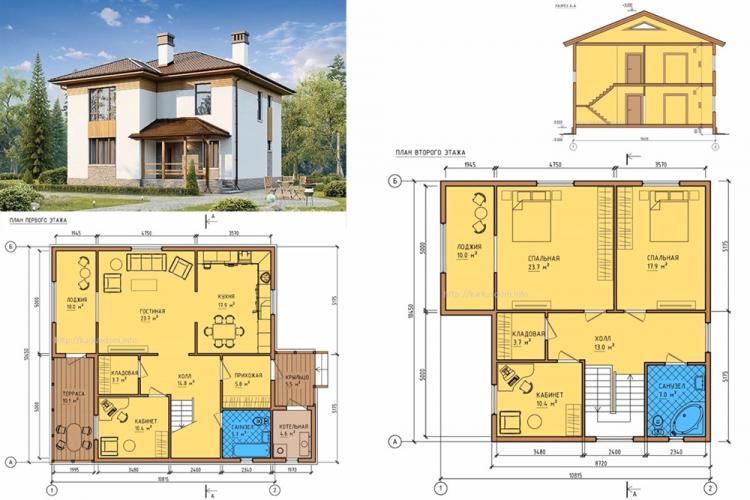 Варианты планировки двухэтажного дома