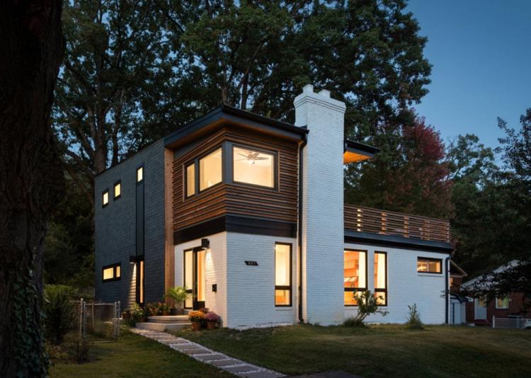Двухэтажные дома с плоской крышей - проекты и фото