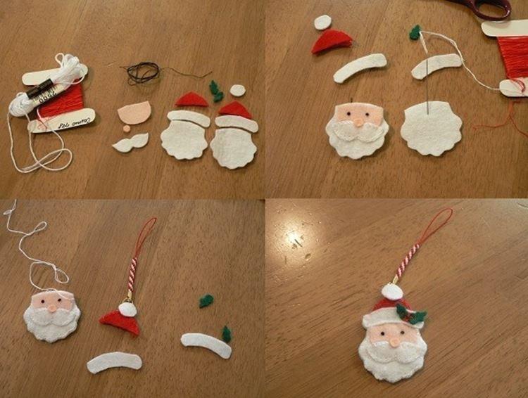 Дед Мороз на елку - Елочные игрушки своими руками