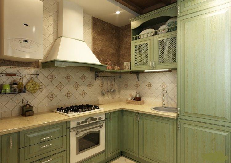 Фисташковый цвет на кухне - дизайн фото