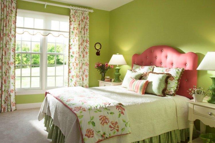 Фисташковый цвет в спальне - дизайн фото