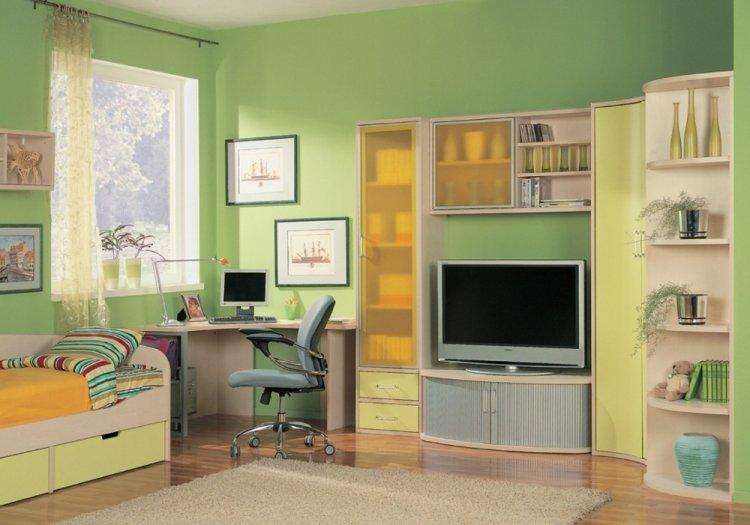 Фисташковый цвет в детской комнате - дизайн фото