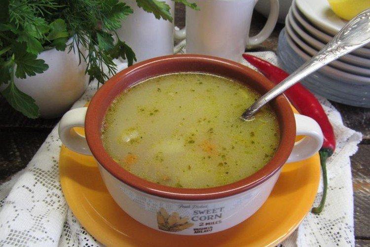 Постный суп с корнем сельдерея