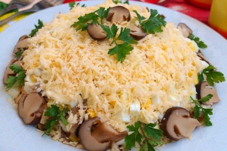 Топ-7 рецептов вкуснейших салатов с грибами и сыром