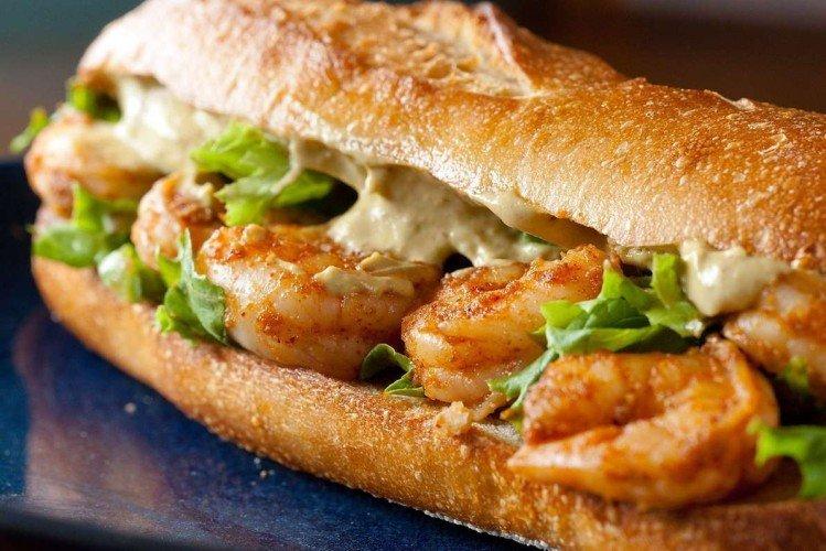 Домашний сэндвич с морепродуктами