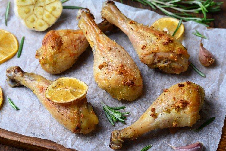 Куриные ножки с лимоном в духовке