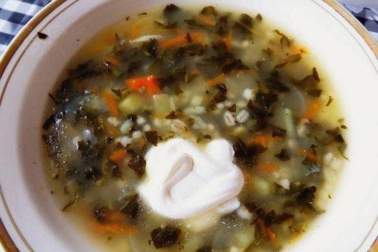 Щавелевый суп с перловкой