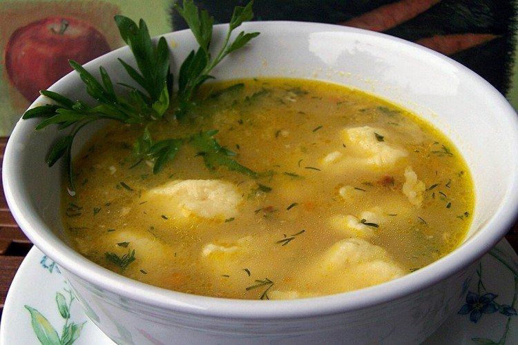 Картофельный суп с галушками